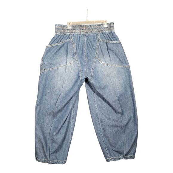 Free People x One Teaspoon Parachute Denim Jeans  Pull-On Light Wash Plus Sz XXL - Picture 4 of 16